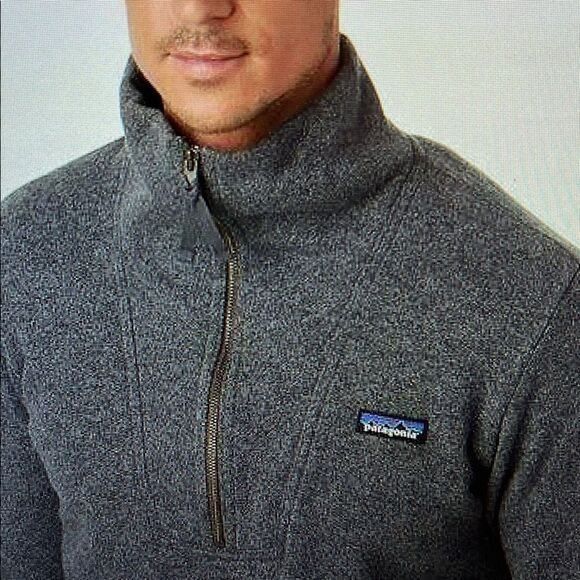 New! Patagonia Men's Woolie Fleece Pullover in Forge Gray Size Large NWT - Picture 1 of 14